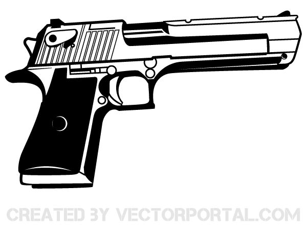 gun tattoo vector