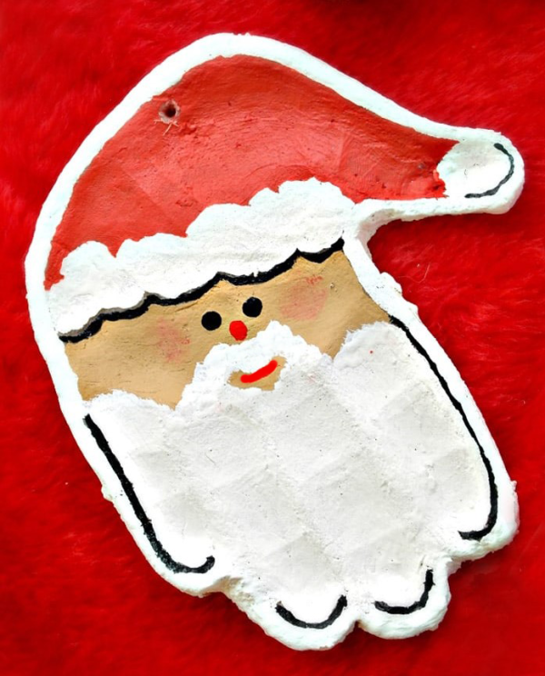 santa claus salt dough ornaments