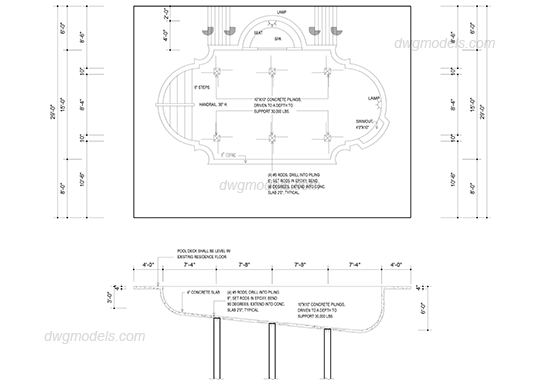 pool cad block