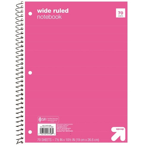 what is wide ruled notebook