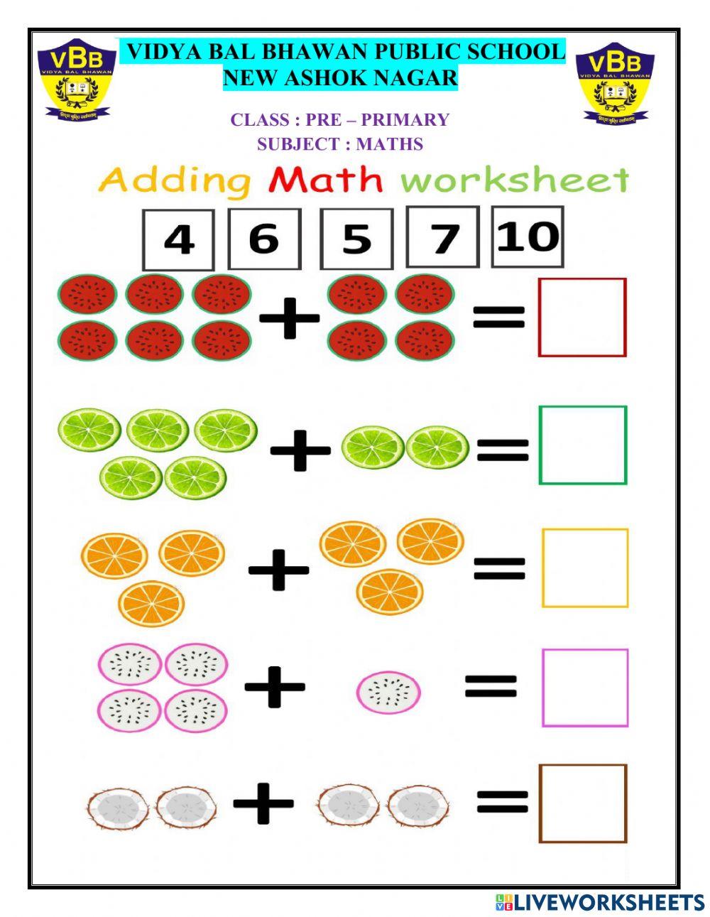 live work sheets