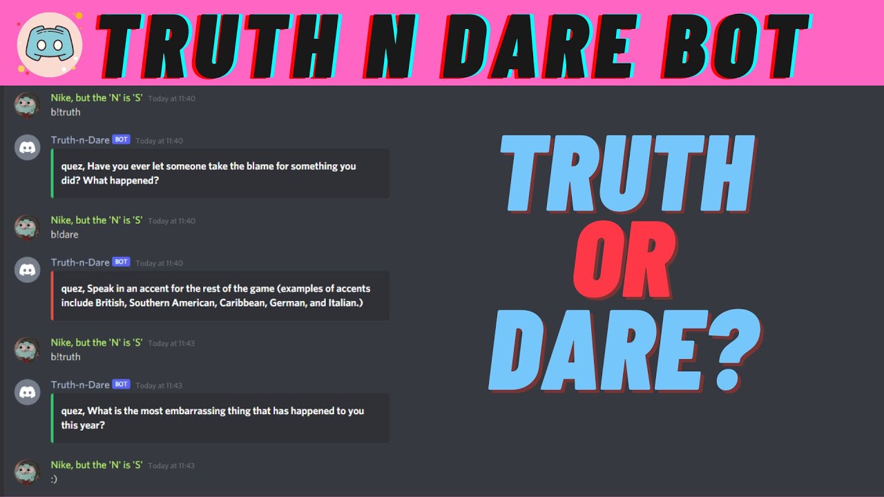 truth or dare bot