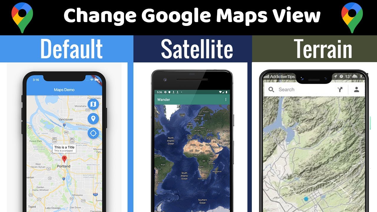 google earth from satellite view to mapview