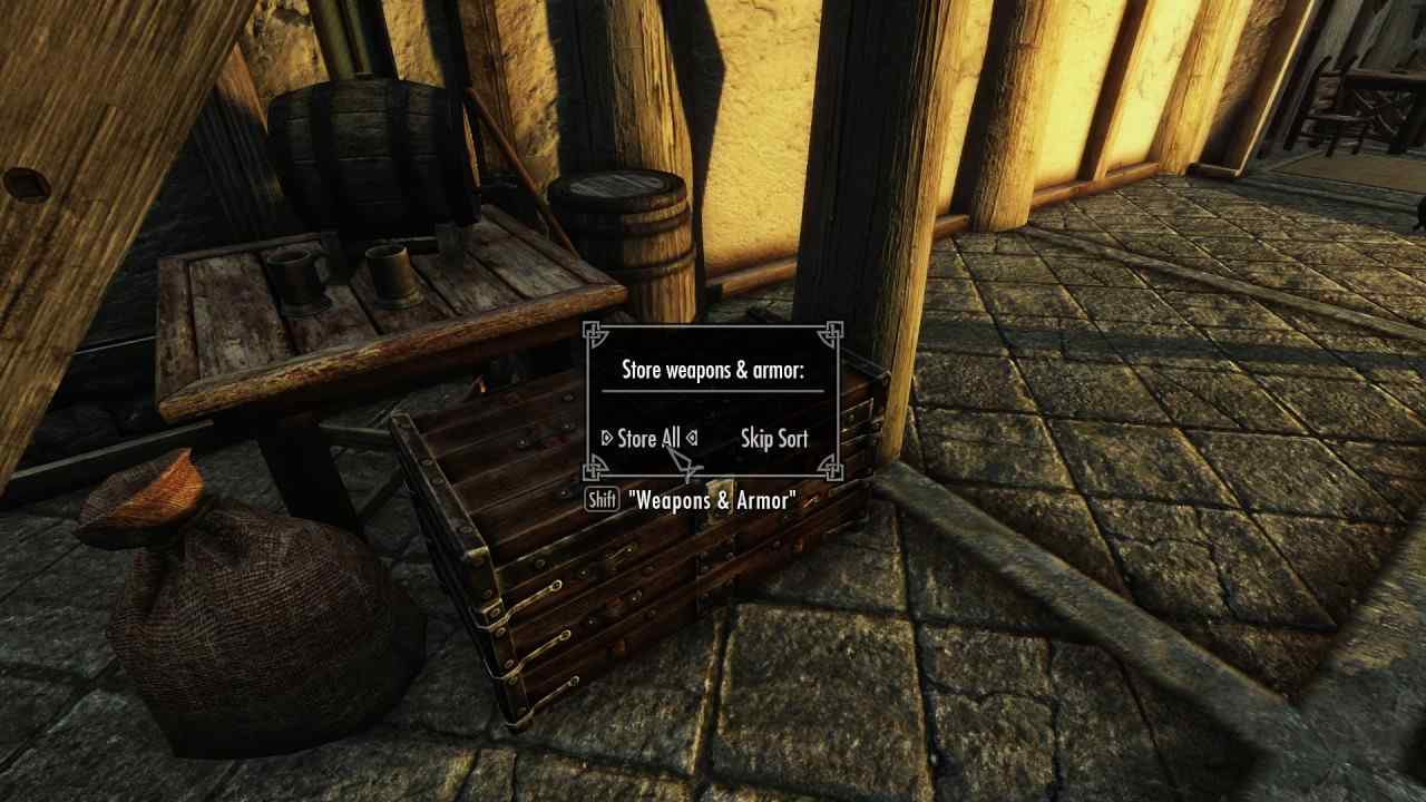 where can i store items skyrim