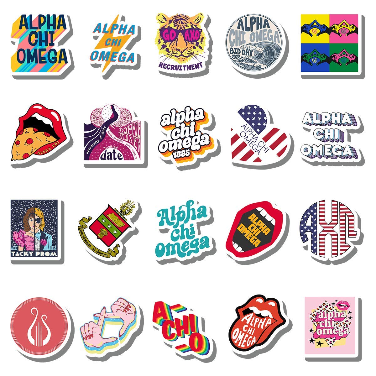 alpha chi omega stickers