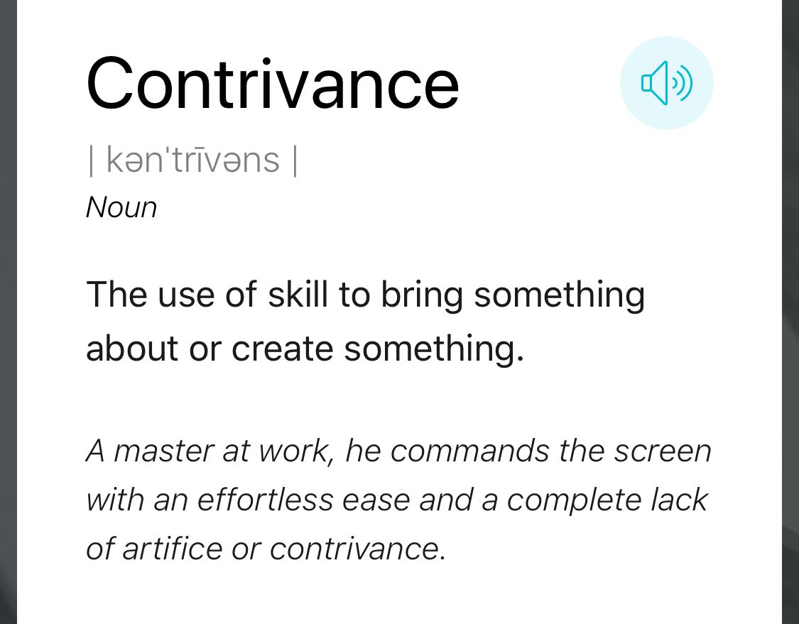 contrivance in a sentence