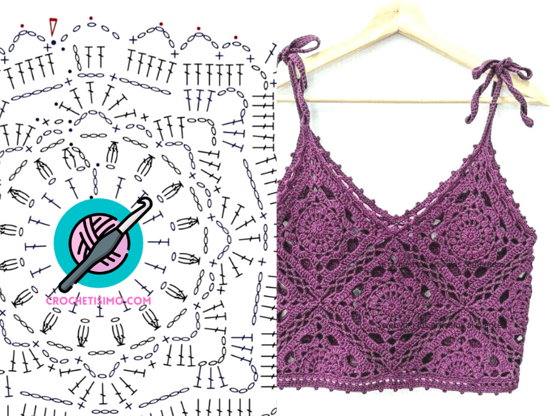 patrones top crochet