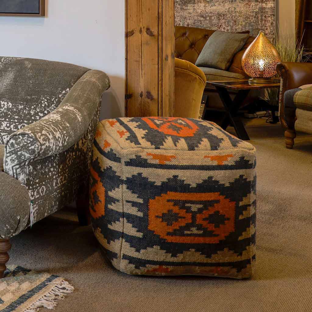 kilim pouffe