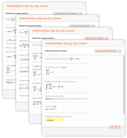 wolfram alpha general differential equation solver