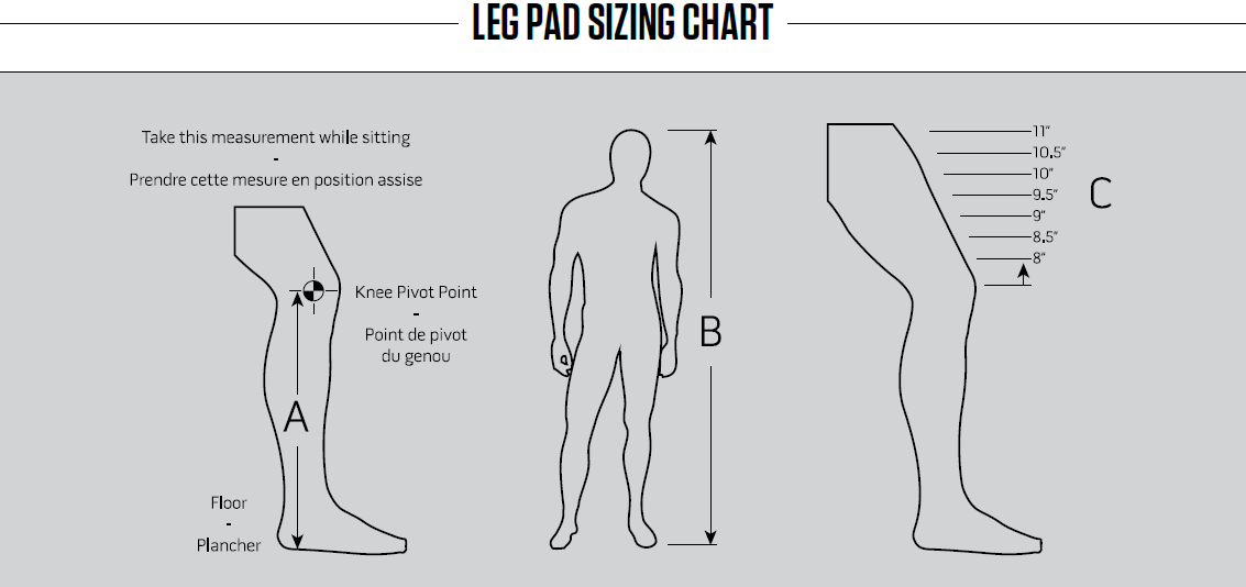 how to size hockey goalie pads