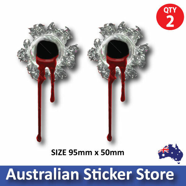 bloody bullet hole stickers