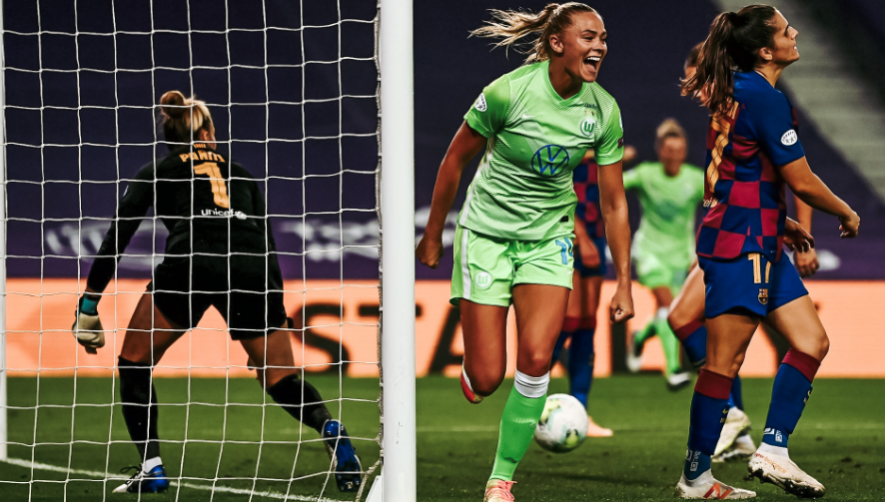 fc barcelona femení vs vfl wolfsburg women timeline