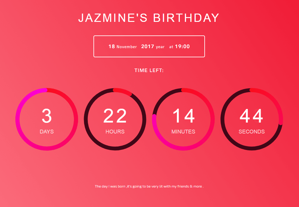 birthday countdown timer for whatsapp