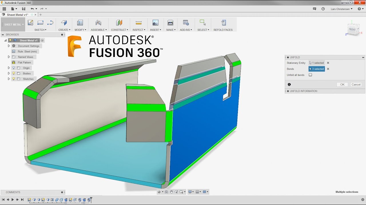 fusion 360 sheet metal design