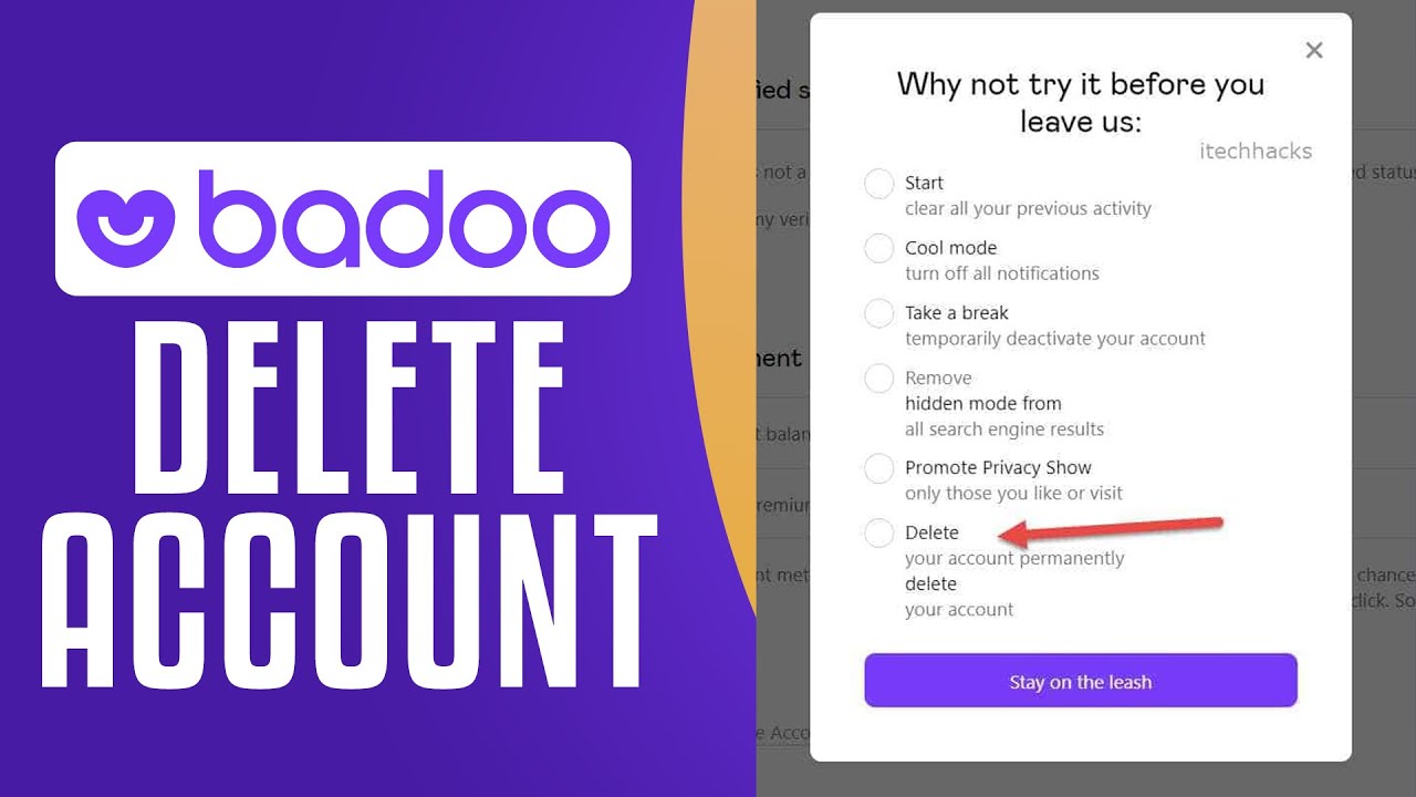 how to cancel badoo account