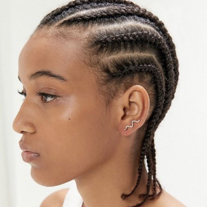 how to cornrow short hair