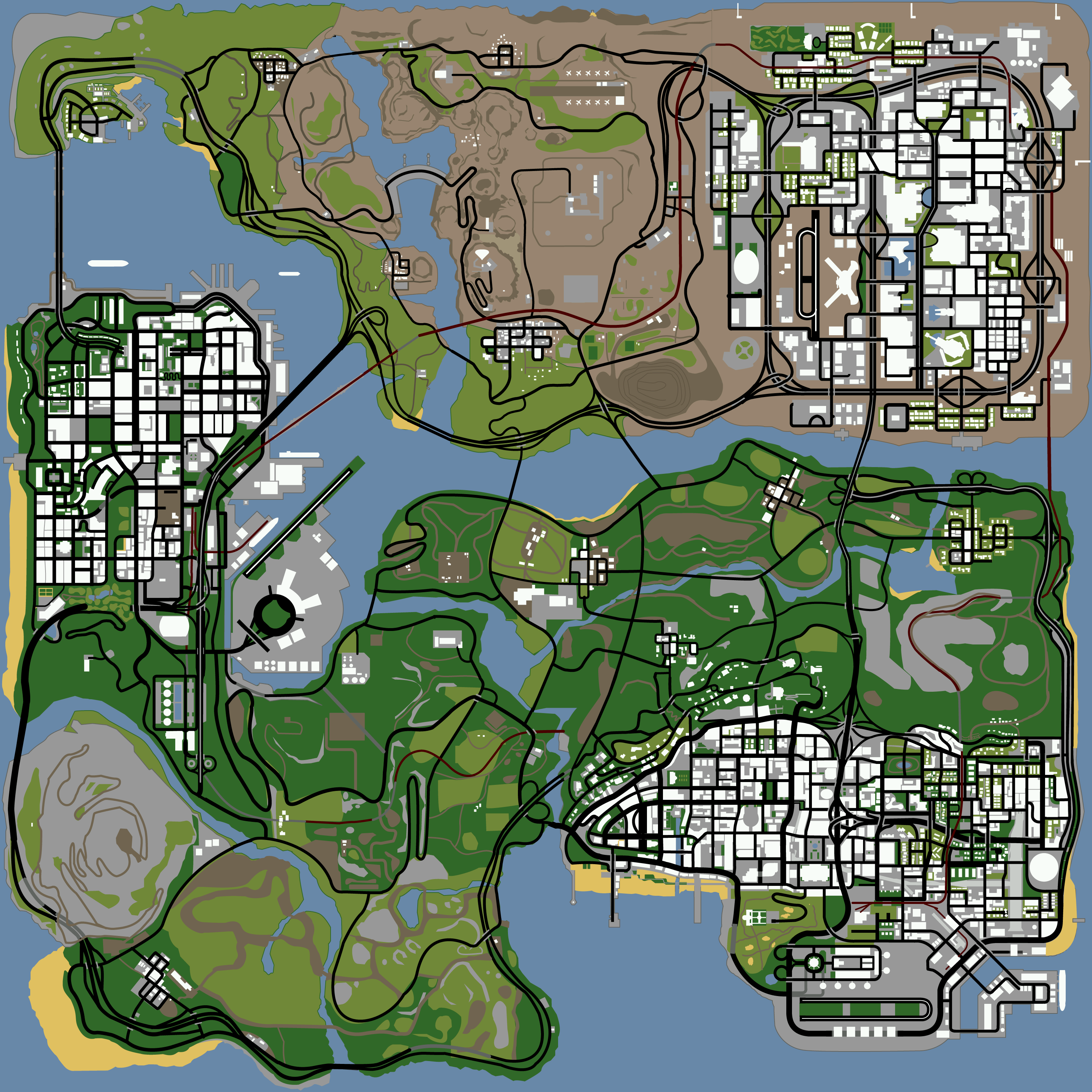 fotografias gta san andreas mapa