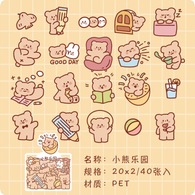 cute bear stickers