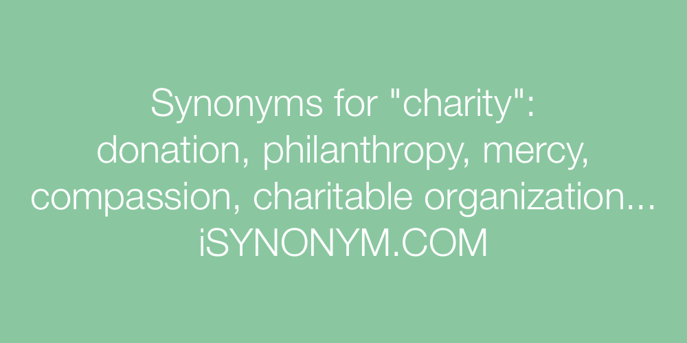 charity thesaurus