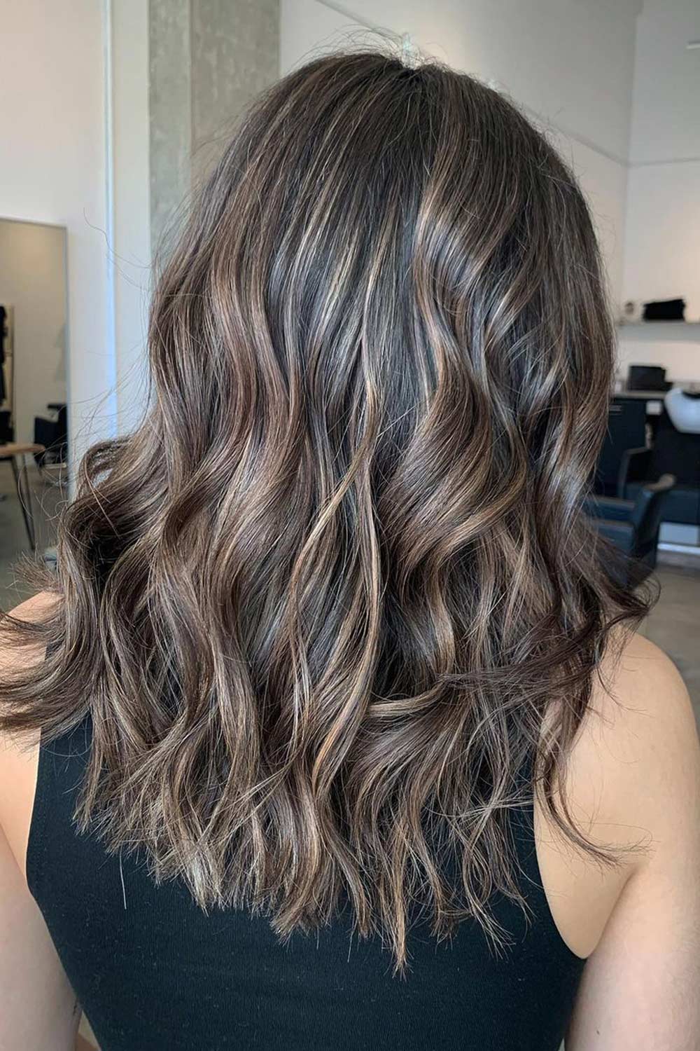 balayage on medium brown hair