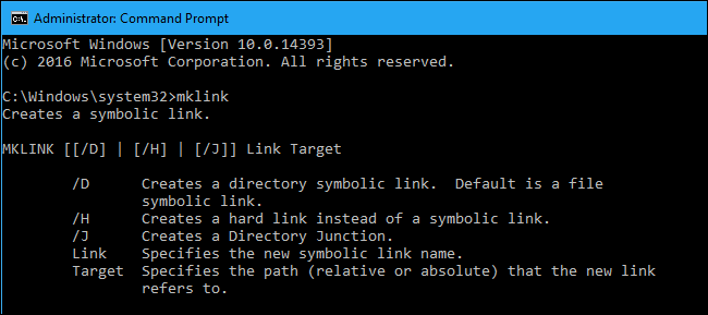 cmd mklink