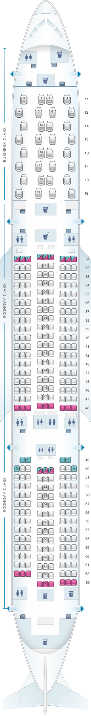 a350-900 seat map