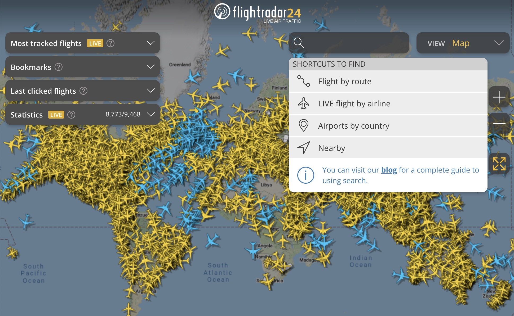 flight24 radar live