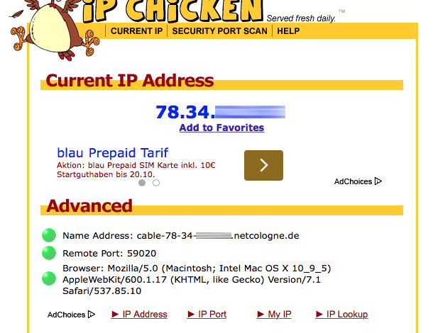 ipchicken ip address