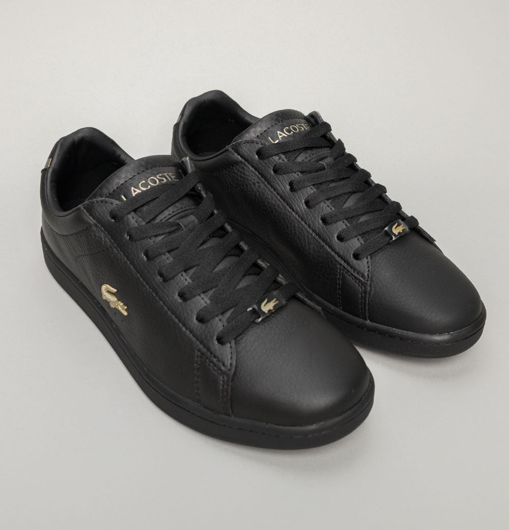 mens black lacoste trainers