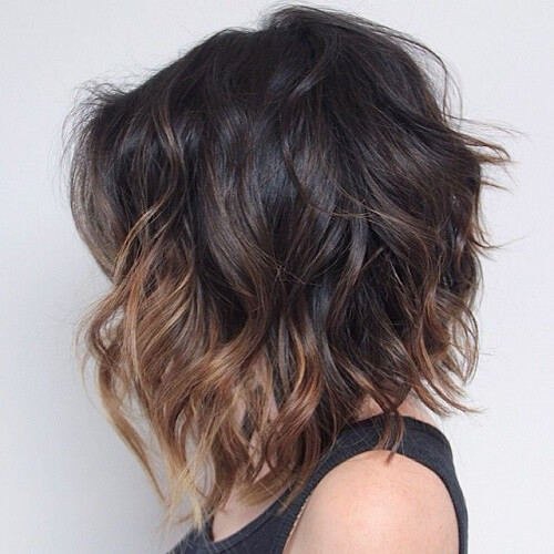 ash brown ombre short hair