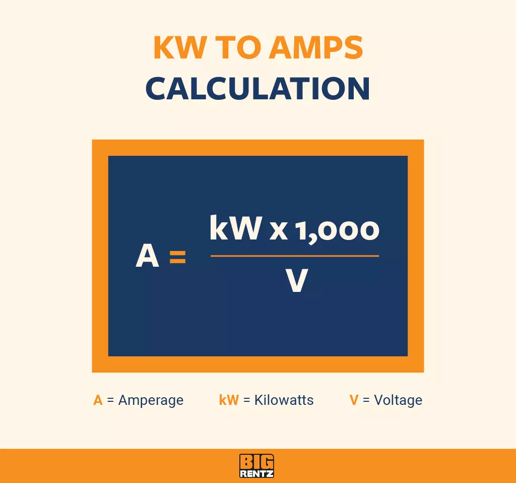 kw to amps in 3 phase