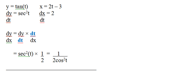 derivative of 2t