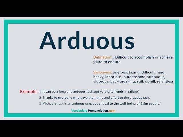 arduous synonym