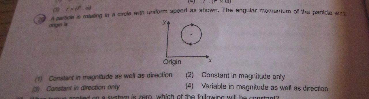 a particle is rotating in a circle with uniform speed