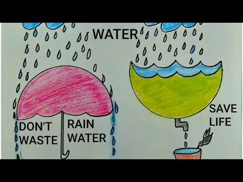 simple save water drawing