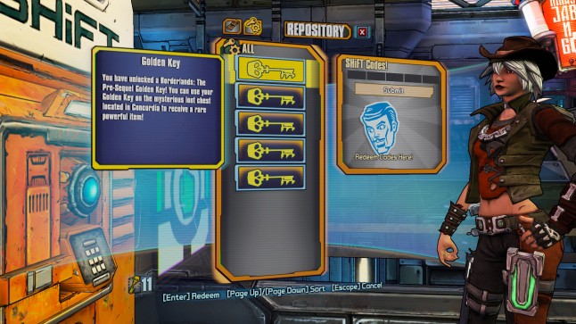 borderlands pre sequel shift codes ps4