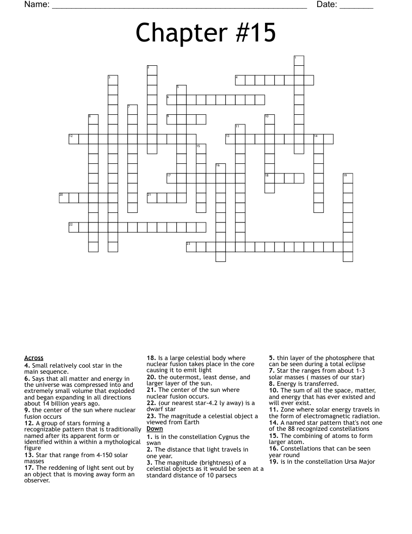 a billion years crossword