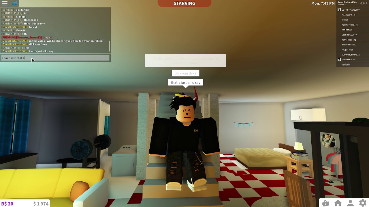 how to curse on roblox