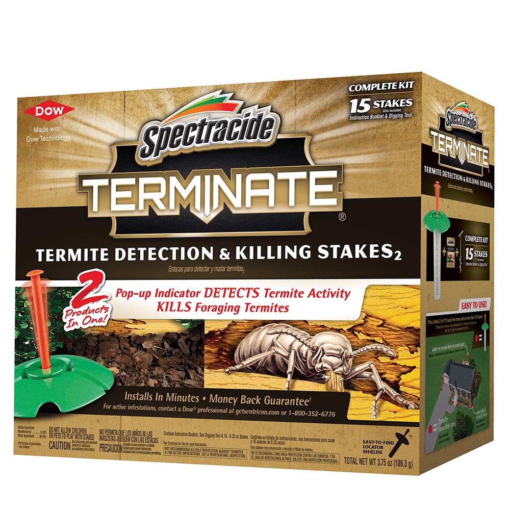 spectracide terminate termite detection killing stakes