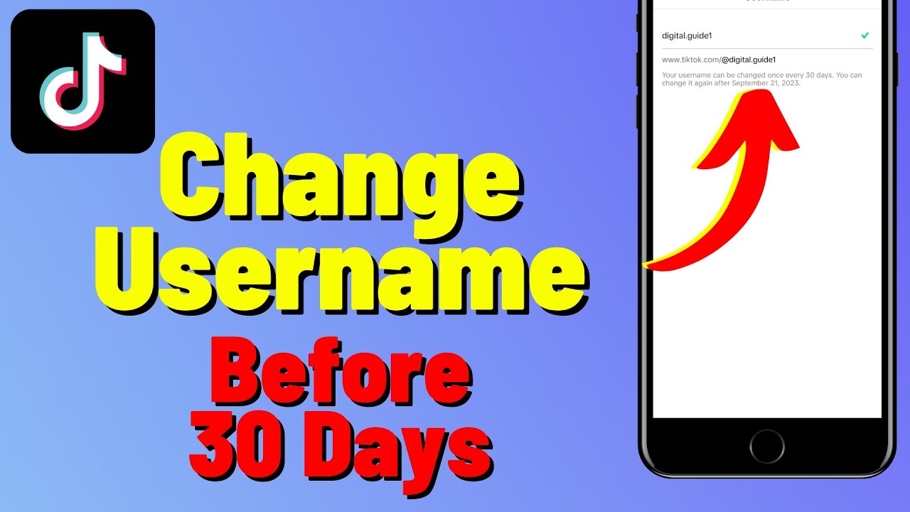 tiktok change username before 30 days