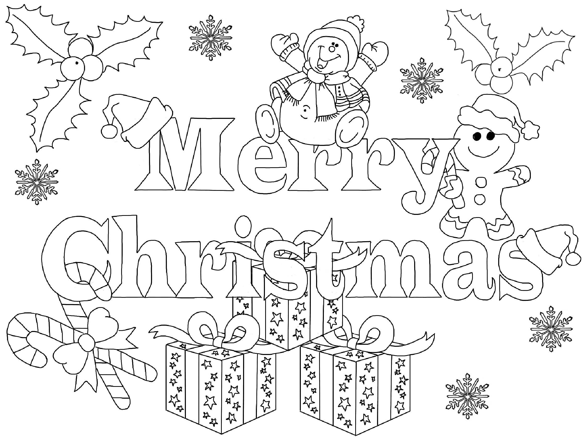 colouring sheets christmas