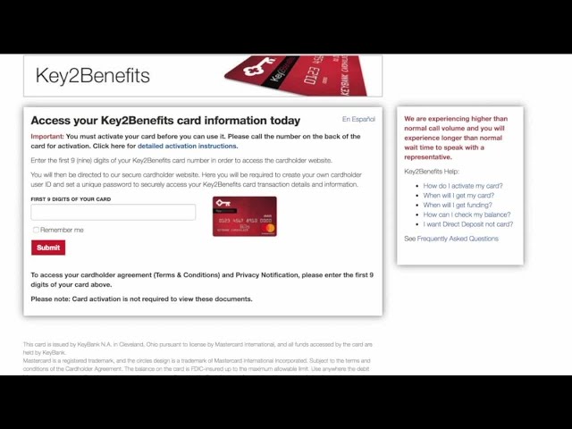 key2benefits new card