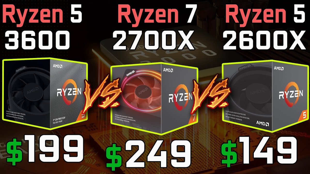 amd ryzen 5 3600x vs ryzen 7 2700x