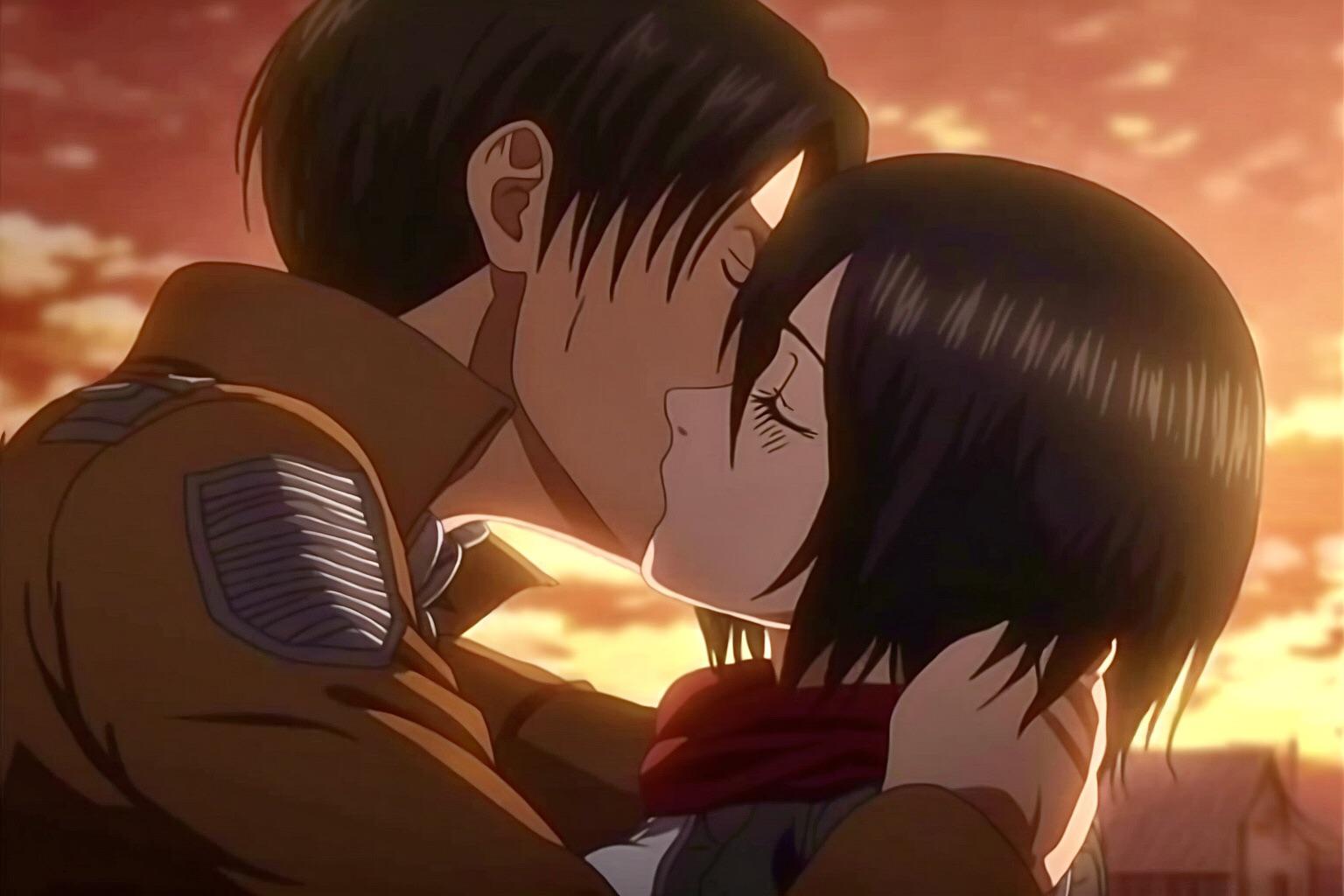 mikasa eren kiss