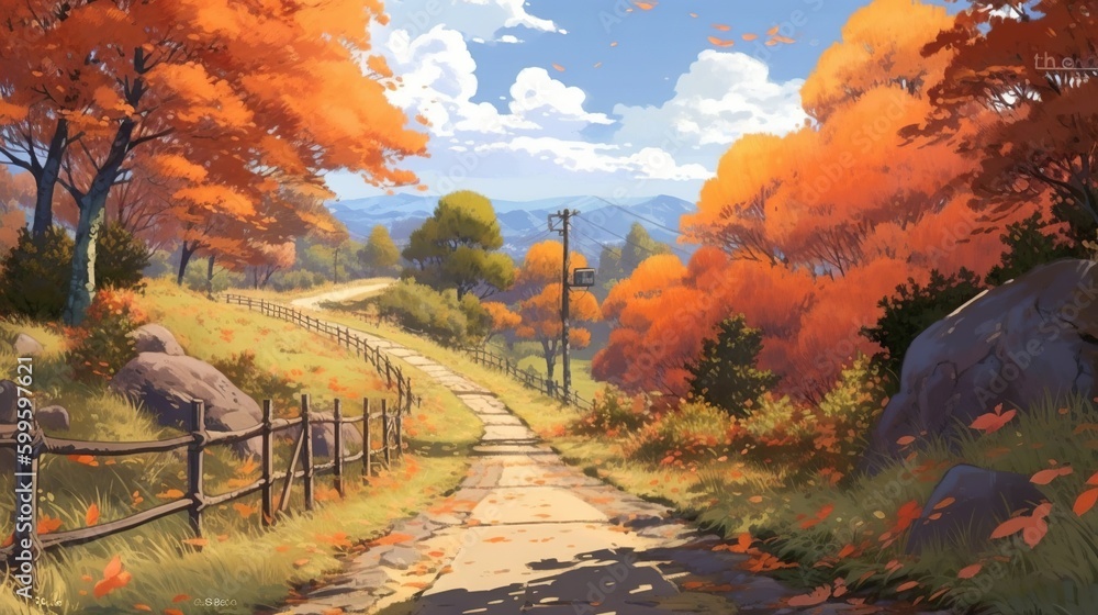 wallpaper anime fall