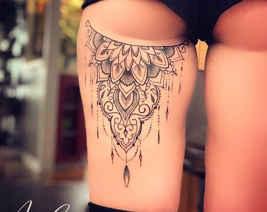 back thigh tattoos