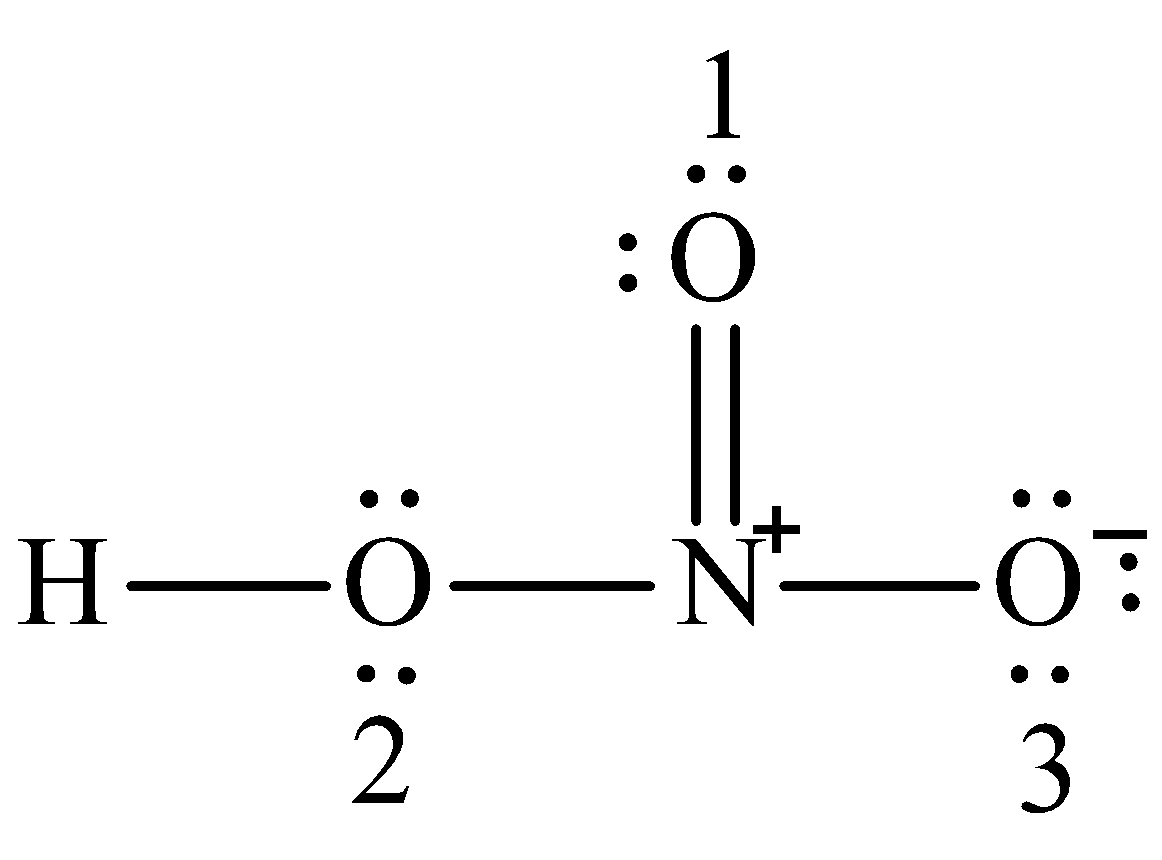 electron dot structure of hno3