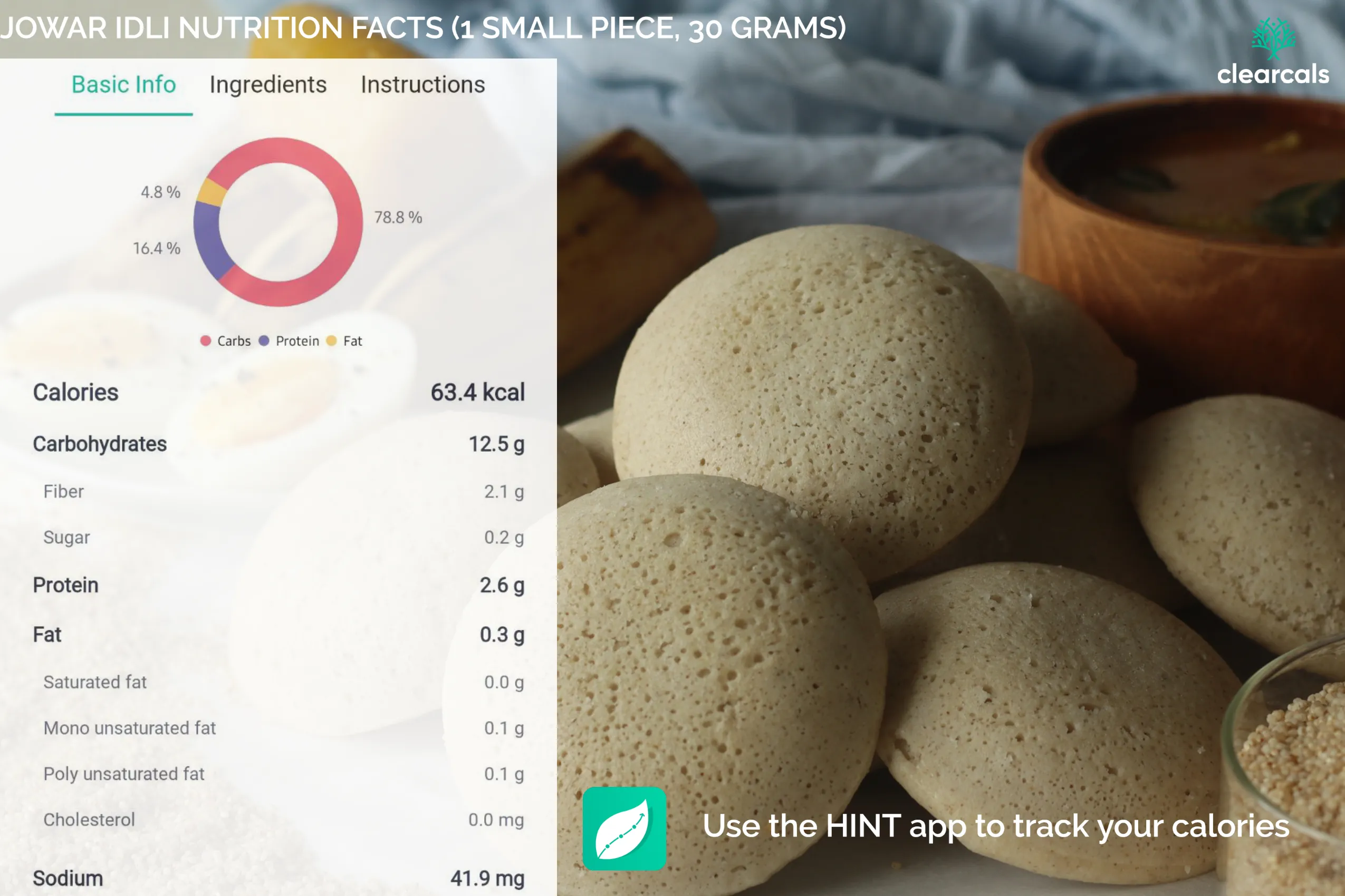 3 idli sambar calories