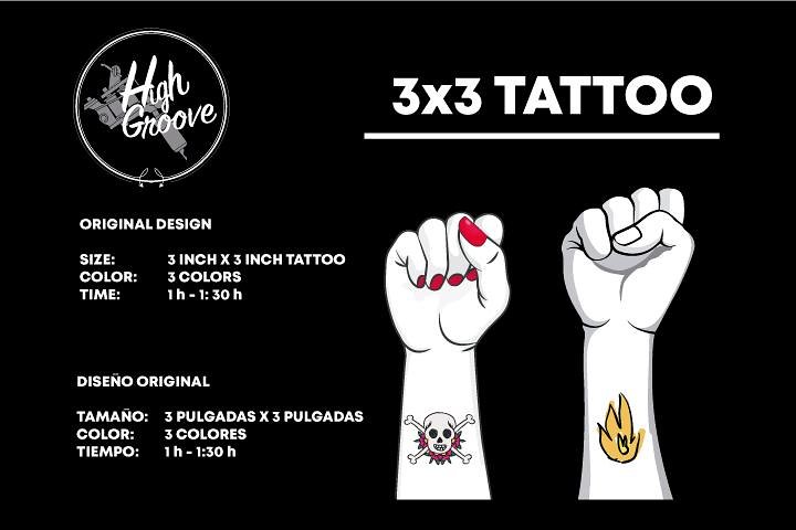 3 inch tattoo price