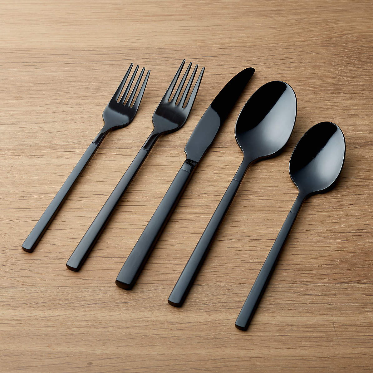 black silverware